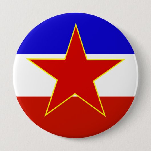Flagge Jugoslawiens Button (Vorderseite)