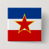 Flagge Jugoslawiens Button (Vorderseite)