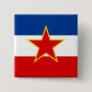 Flagge Jugoslawiens Button