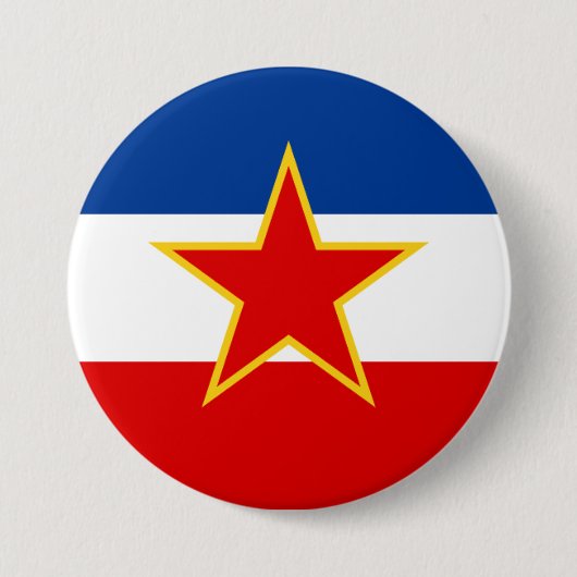 Flagge Jugoslawiens Button (Vorderseite)