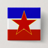Flagge Jugoslawiens Button (Vorderseite)