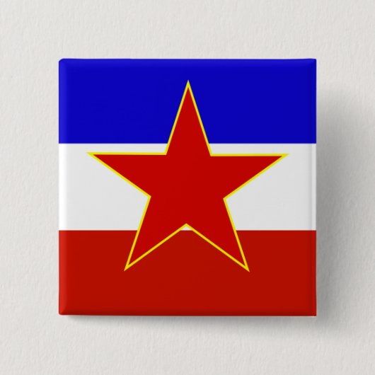 Flagge Jugoslawiens Button (Vorderseite)