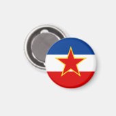 Flagge Jugoslawiens Magnet (Vorderseite/Rückseite)