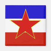 Flagge Jugoslawiens Magnet (Vorne)