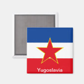 Flagge Jugoslawiens Magnet (Vorderseite/Rückseite)