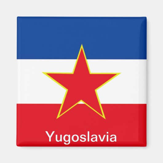 Flagge Jugoslawiens Magnet (Vorne)