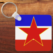 Flagge Jugoslawiens Schlüsselanhänger (Vorderseite)