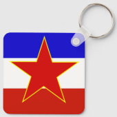 Flagge Jugoslawiens Schlüsselanhänger (Rückseite)