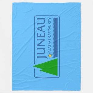 Flagge Juneau, Alaska Fleece Blanket
