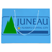 Flagge Juneau, Alaska Große Geschenktasche Geschenktüte (Vorderseite)