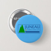 Flagge Juneau, Alaska Pinback Button (Vorne & Hinten)