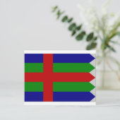 Flagge Jutland (Dänemark) Postkarte (Stehend Vorderseite)