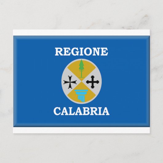 Flagge Kalabriens (Italien) Postkarte (Vorderseite)