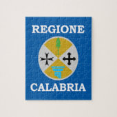 Flagge Kalabriens (Italien) Puzzle (Vertikal)