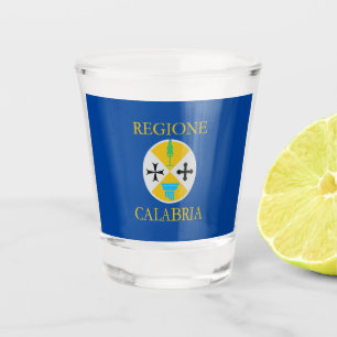 Flagge Kalabriens (Italien) Schnapsglas