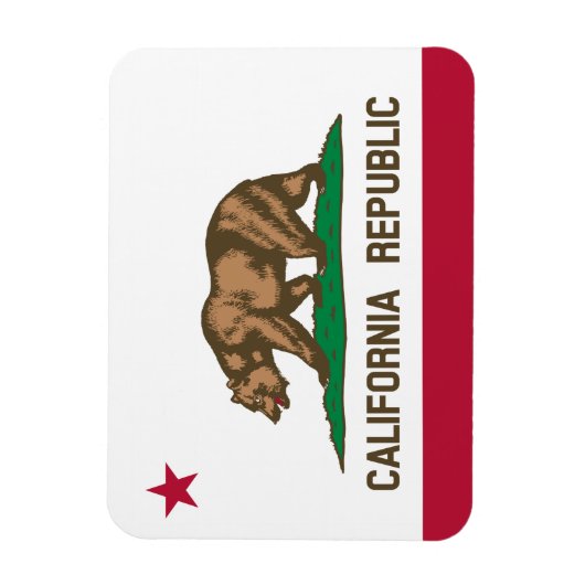 Flagge: Kalifornien Magnet (Vertikal)
