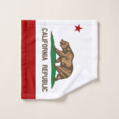 Flagge Kaliforniens Badhandtuch Set (Waschlappen)