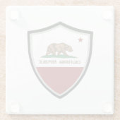 Flagge Kaliforniens Glasuntersetzer (Rückseite)