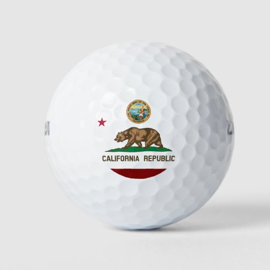 Flagge Kaliforniens Golfball (Vorderseite)