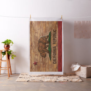 Flagge Kaliforniens im vintage-look mit abgenutzte Stoff