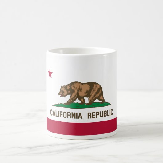 Flagge Kaliforniens Kaffeetasse (Mittel)