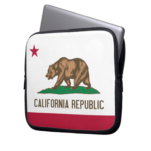 Flagge Kaliforniens Laptopschutzhülle (Vorderseite Links)
