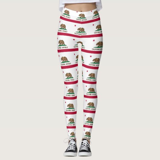 Flagge Kaliforniens Leggings (Vorderseite)