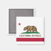Flagge Kaliforniens Magnet (Vorderseite/Rückseite)