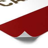 Flagge Kaliforniens Poster (Ecke)