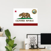 Flagge Kaliforniens Poster (Heimbüro)