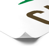 Flagge Kaliforniens Poster (Ecke)