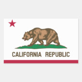 Flagge Kaliforniens Rechteckiger Aufkleber (Vorderseite)