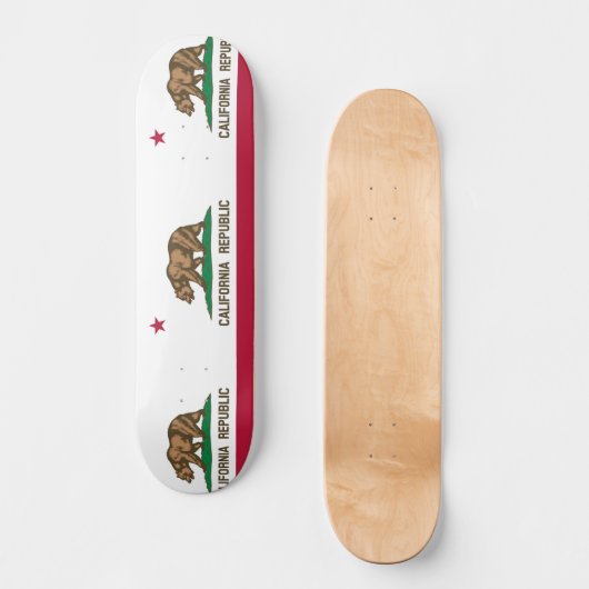 Flagge Kaliforniens Skateboard (Vorderseite)