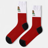 Flagge Kaliforniens Socken (Linkes Detail)