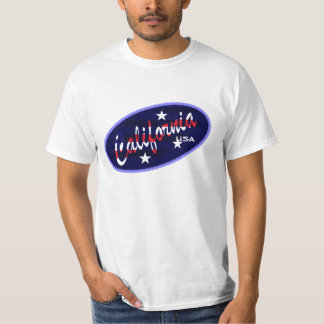 Flagge Kaliforniens USA färbt T - Shirt