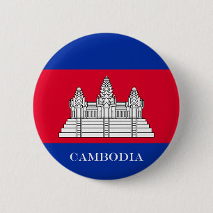 Flagge Kambodschas Button