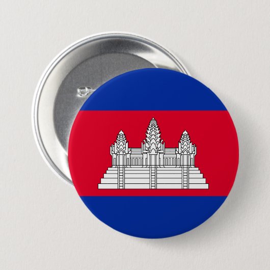 Flagge Kambodschas Button (Vorne & Hinten)