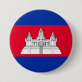 Flagge Kambodschas Button (Vorderseite)