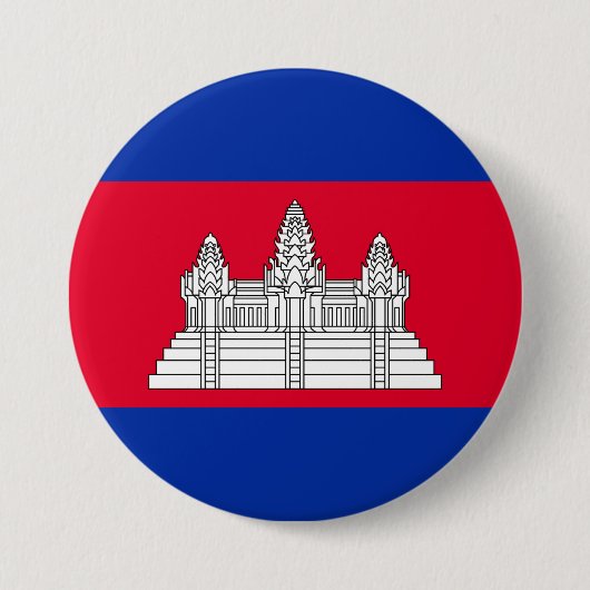 Flagge Kambodschas Button (Vorderseite)