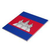 Flagge Kambodschas Fliese (Seite)