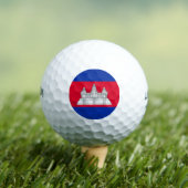 Flagge Kambodschas Golfball (Insitu T-Shirt)