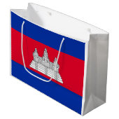 Flagge Kambodschas Große Geschenktüte (Vorderseite Schrägansicht)