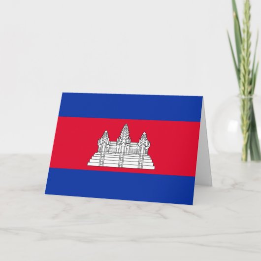 Flagge Kambodschas Karte (Vorderseite)