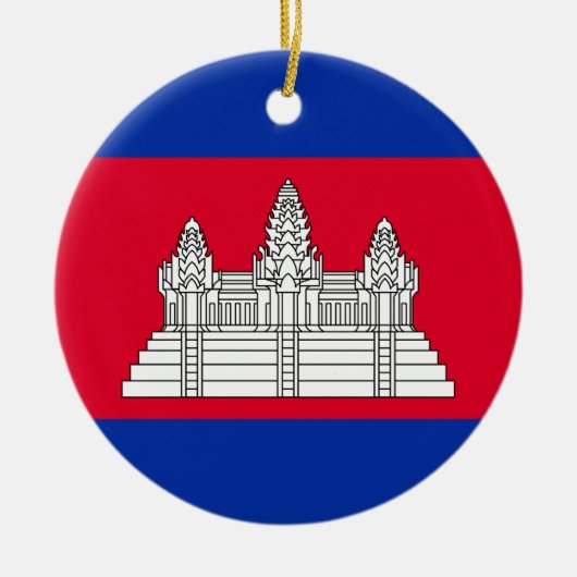 Flagge Kambodschas Keramik Ornament (Vorne)