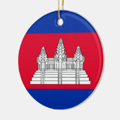 Flagge Kambodschas Keramik Ornament (Links)