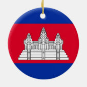 Flagge Kambodschas Keramik Ornament (Hinten)