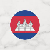 Flagge Kambodschas Konfetti (Klein Vorderseite)