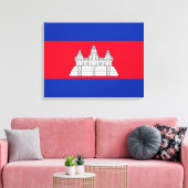 Flagge Kambodschas Leinwanddruck (Insitu (Wohnzimmer))