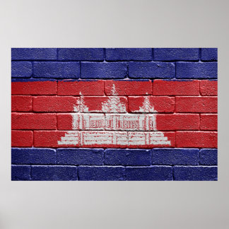 Flagge Kambodschas Poster