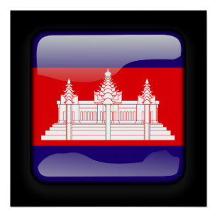 Flagge Kambodschas Poster